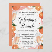 Galentine Mimosa Brunch Party Invite Personalized Einladung (Vorne/Hinten)