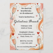 Galentine Mimosa Drink Brunch Party Invite Einladung (Vorderseite)