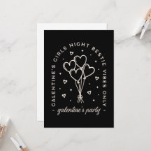 Galentine Party bestie girls night black