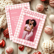 Galentine’s Day Beste Freundin Rosa Gingham-Foto