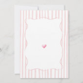 Galentine’s Day Brunch Invitation | Pink Stripe Einladung (Rückseite)