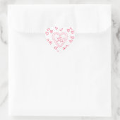 Galentine’s Day Valentine Girly Invitation Herz-Aufkleber (Tasche)
