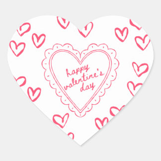 Galentine’s Day Valentine Girly Invitation Herz-Aufkleber