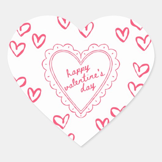 Galentine’s Day Valentine Girly Invitation Herz-Aufkleber (Vorderseite)