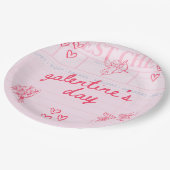 Galentine’s Day Valentine Girly Invitation Pappteller (Schrägansicht)