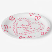 Galentine’s Day Valentine Girly Invitation Pappteller (Schrägansicht)