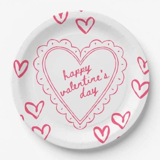 Galentine’s Day Valentine Girly Invitation Pappteller (Vorderseite)
