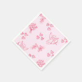 Galentine’s Day Valentine Girly Invitation Serviette (Ecke)