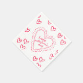 Galentine’s Day Valentine Girly Invitation Serviette (Ecke)