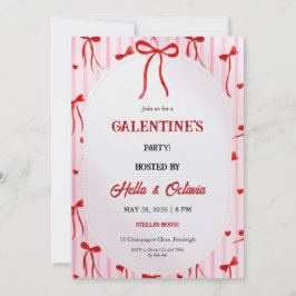 Galentine’s Party Invitation Printable, Pink & Red Einladung