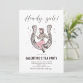 Galentine’s Tea Party Invitation Einladung (Stehend Vorderseite)