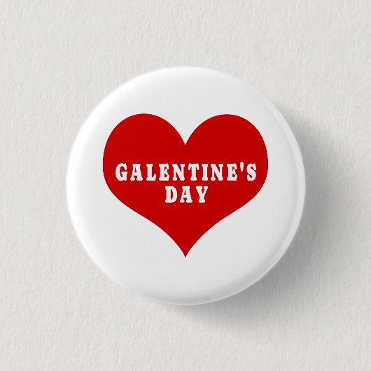 GALENTINE-Taste für den Tag Rote Liebe Button (Vorderseite)