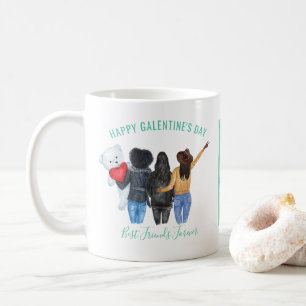 Galentine Valentine   BFF Beste Freunde Foto Kaffeetasse