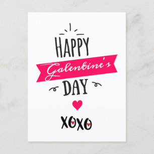 Galentine X ❤ X Happy Galentinstag mit Tinte Feiertagspostkarte