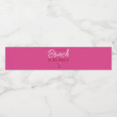 Galentiner Brunch and Bubbly Water Flasche Label Wasserflaschenetikett (Einzelnes Label)