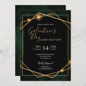 Galentiner Day Glam Party tropisch Einladung (Vorne/Hinten)