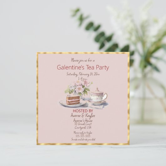 Galentiner-Day-Tea-Party (Stehend Vorderseite)