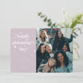 Galentiner-Foto für Farbfreude Feiertagskarte (Stehend Vorderseite)