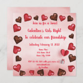 Galentiner Girls Night Einladung (Vorne/Hinten)