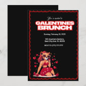 Galentiner - individueller Brunch Einladung (Vorne/Hinten)