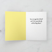 Galentiner-Tag Gelbgraues, strahlendes Herzmuster Feiertagskarte (Innenseite)