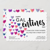 Galentiner-Tag-Party Einladung (Vorne/Hinten)