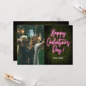 Galentiner-Tag Rosa Neon Karte (Vorderseite/Rückseite Beispiel)