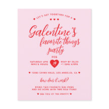 Galentiner's Favorite Things Party Budget Einladun