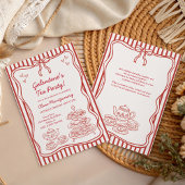 Galentines Afternoon Tea Party Hand Drawn Einladung