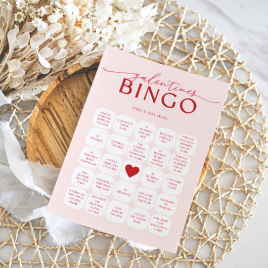 Galentines Bingo Spiel Einladung