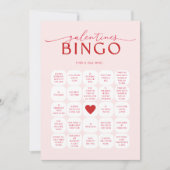 Galentines Bingo Spiel Einladung (Vorderseite)