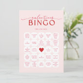 Galentines Bingo Spiel Einladung (Stehend Vorderseite)