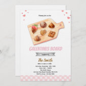 Galentine's Board Party Invitation Einladung (Vorne/Hinten)