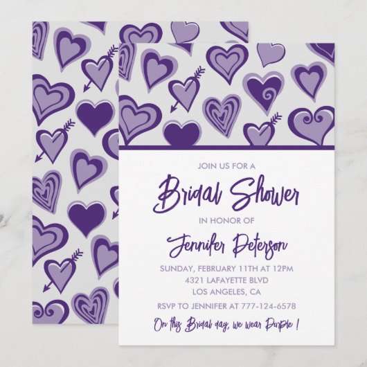 Galentines Brautdusche Einladung Moderne (Vorne/Hinten)