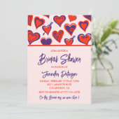 Galentines Brautdusche Einladung Sweetheart (Stehend Vorderseite)