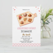 Galentine's Brett Party Einladung (Stehend Vorderseite)