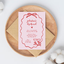 Galentines Brunch Rosa Handschrift