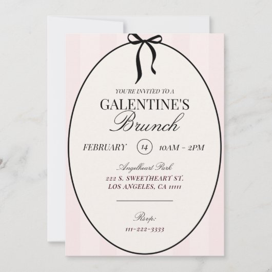 Galentines Brunch Valentines Party Einladung (Vorderseite)