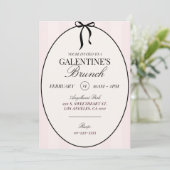 Galentines Brunch Valentines Party Einladung (Stehend Vorderseite)