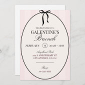 Galentines Brunch Valentines Party Einladung (Vorne/Hinten)