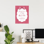 Galentine's Cherry Bow Frame Downloadable Welcome Poster (Heimbüro)