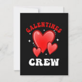 Galentines Crew Herz Mitteilungskarte (Vorderseite)