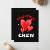 Galentines Crew Herz Mitteilungskarte (Vorderseite/Rückseite Beispiel)