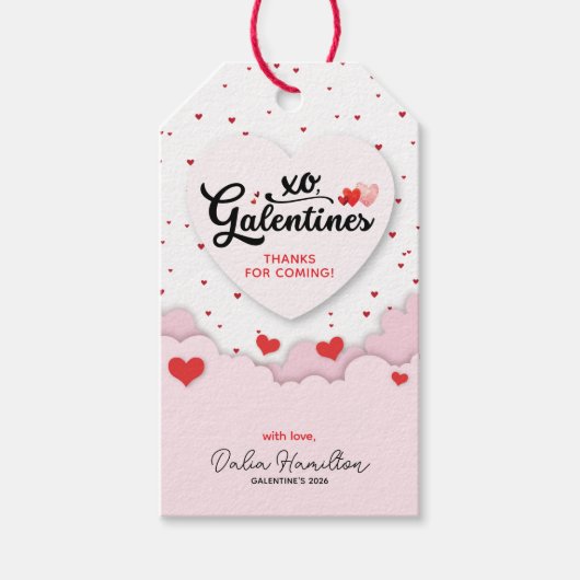 Galentine's Dankeschön Geschenkanhänger (Vorderseite)