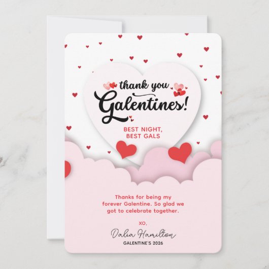 Galentine's dankeskarte (Vorderseite)