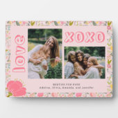Galentine's Day best friends photo keepsake Fotoplatte (Vorderseite)