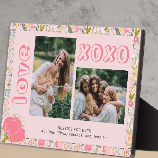 Galentine's Day best friends photo keepsake Fotoplatte