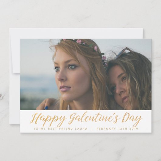 Galentines Day Bester Freund Foto Feiertagskarte (Vorderseite)
