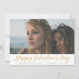 Galentines Day Bester Freund Foto Feiertagskarte