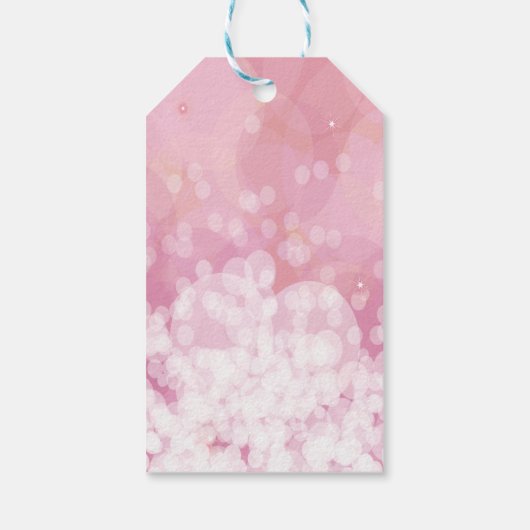 Galentines Day Bestie Pink Glitzer Valentine Geschenkanhänger (Rückseite)